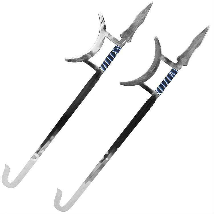 2-piece Chinese Hook Sword Set Black - XL1111