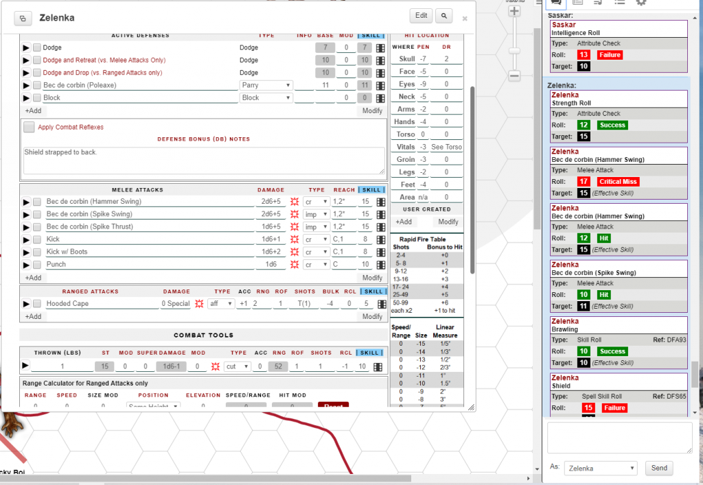 gurps 3rd edition roll20